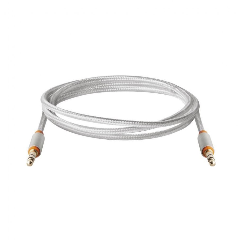 Кабель мультимедійний AUX Audio 3.5mm M/M 1.2m JACK01-03 white Defender (87513) — фото 2
