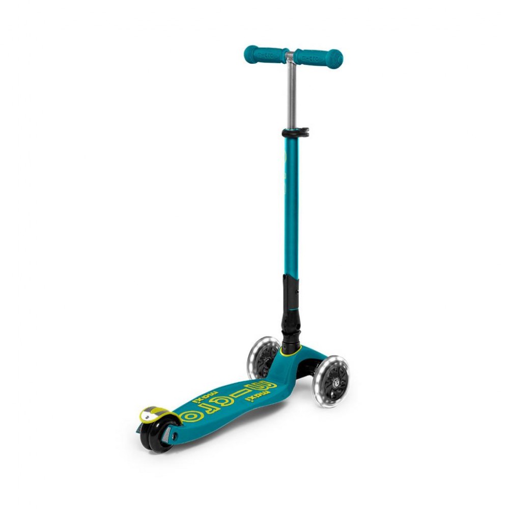 Самокат Micro Maxi Deluxe Foldable LED Зелений (MMD097) — фото 3