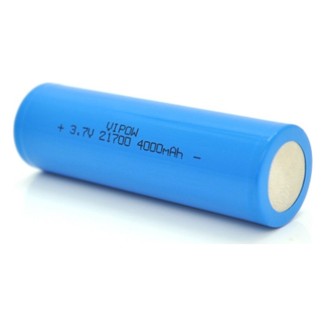 Акумулятор 21700 4000mAh, 3.7V, Blue, FlatTop Vipow (ICR21700-4000mAhFT / 31078) — фото 2