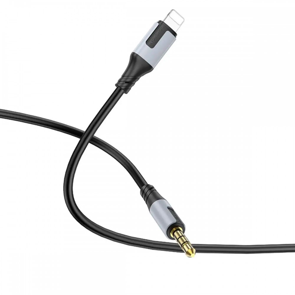 Кабель мультимедійний BOROFONE BL19 Creator Digital Audio Conversion Cable Lightning - AUX 1м Black — фото 2