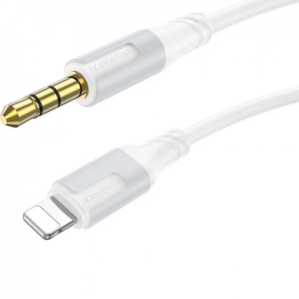 Кабель мультимедійний BOROFONE BL19 Creator Digital Audio Conversion Cable Lightning - AUX 1м White
