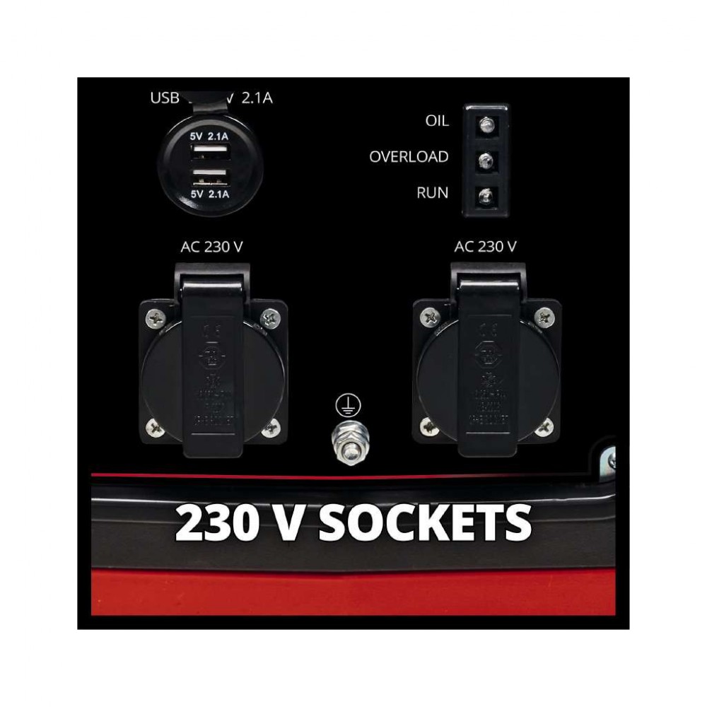 Генератор Einhell інверторний TC-IG 2000, 230В (1 фаза), 1.8/2kW, ручний старт, 21.6кг (4152590) — фото 5
