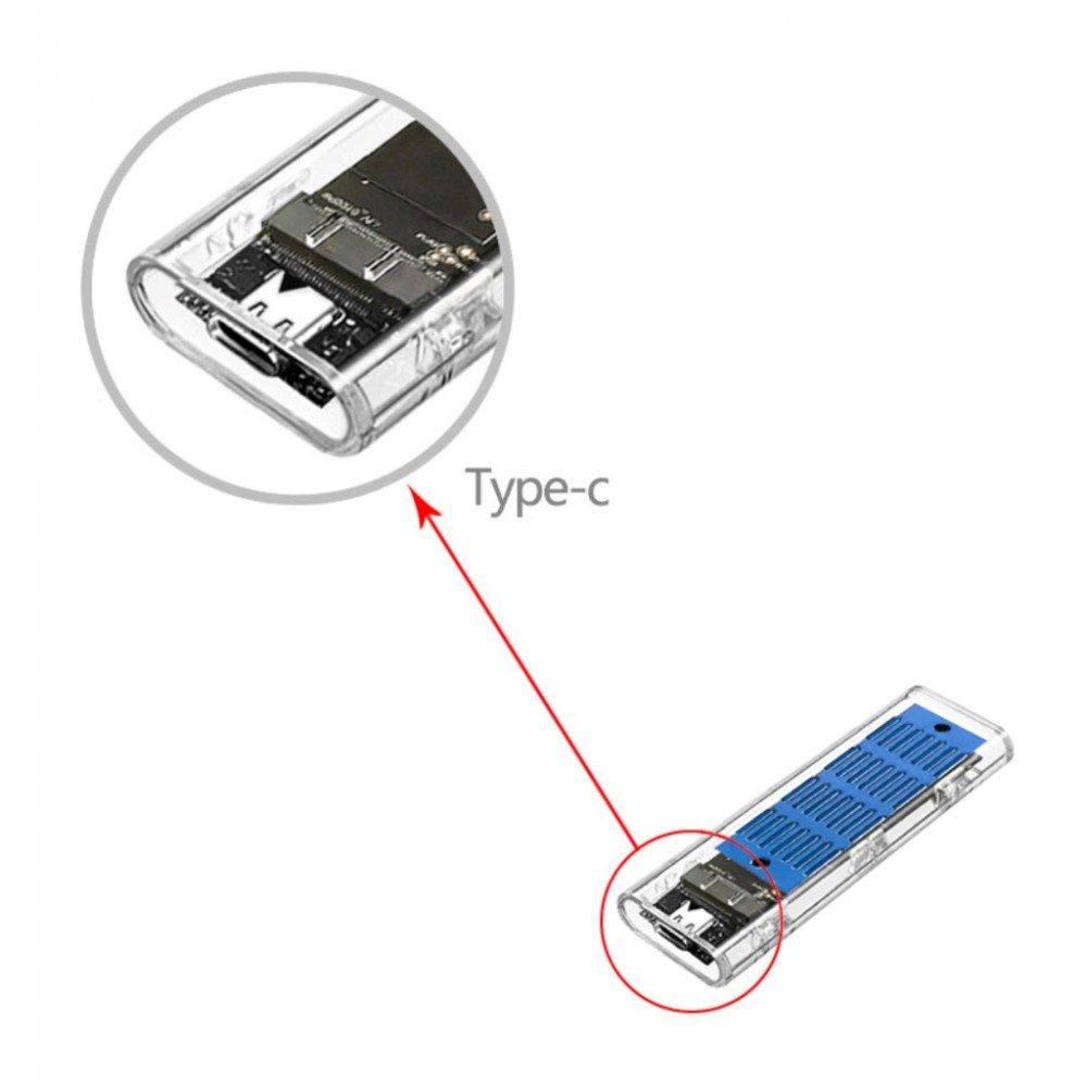 Кишеня зовнішня Dynamode M.2 SSD NVMe/SATA combo ч-з USB3.2 GEN2 Type-C (DM-CAD-SSD09) — фото 4