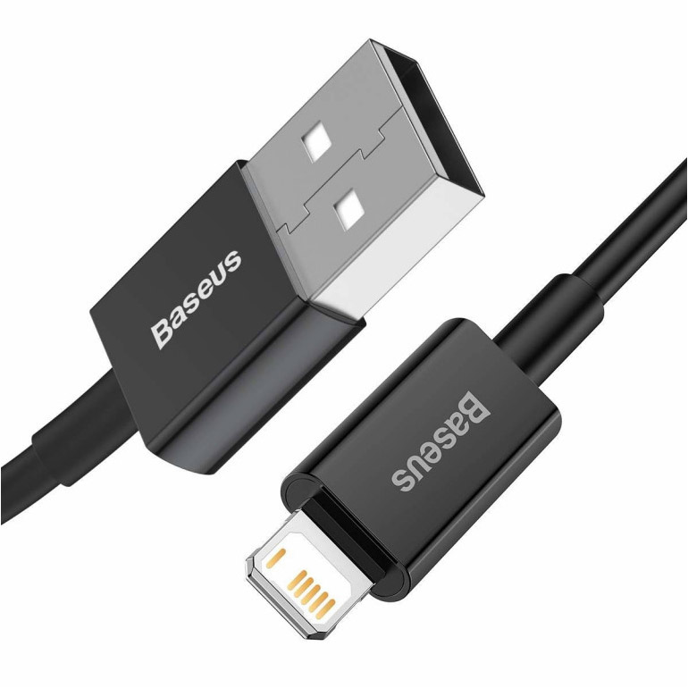 Кабель Baseus Superior Series Fast Charging USB to Lightning 2.4A 2m Black (CALYS-C01) Damaged Box — фото 2