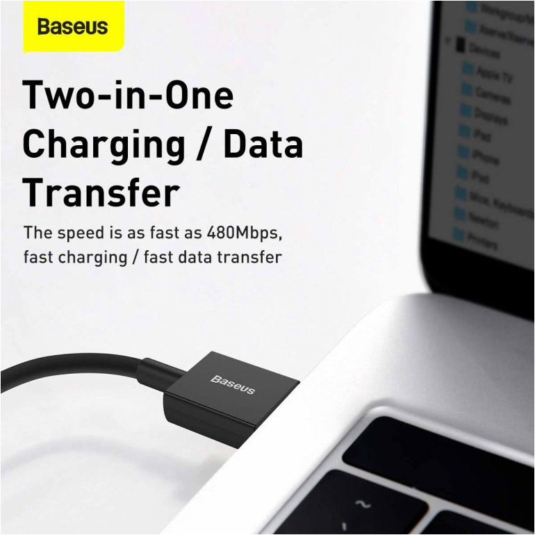Кабель Baseus Superior Series Fast Charging USB to Lightning 2.4A 2m Black (CALYS-C01) Damaged Box — фото 7