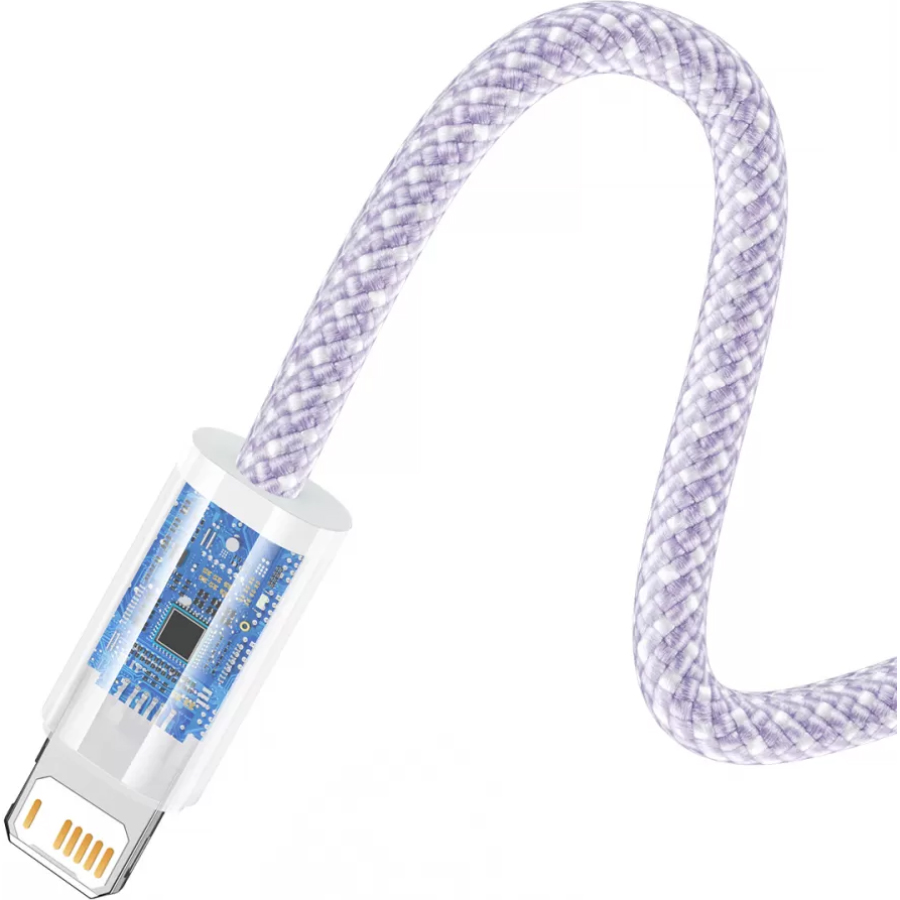Кабель Baseus Dynamic Series Fast Charging Data Cable USB to Lightning 2.4A 1m Purple (CALD000405) — фото 3