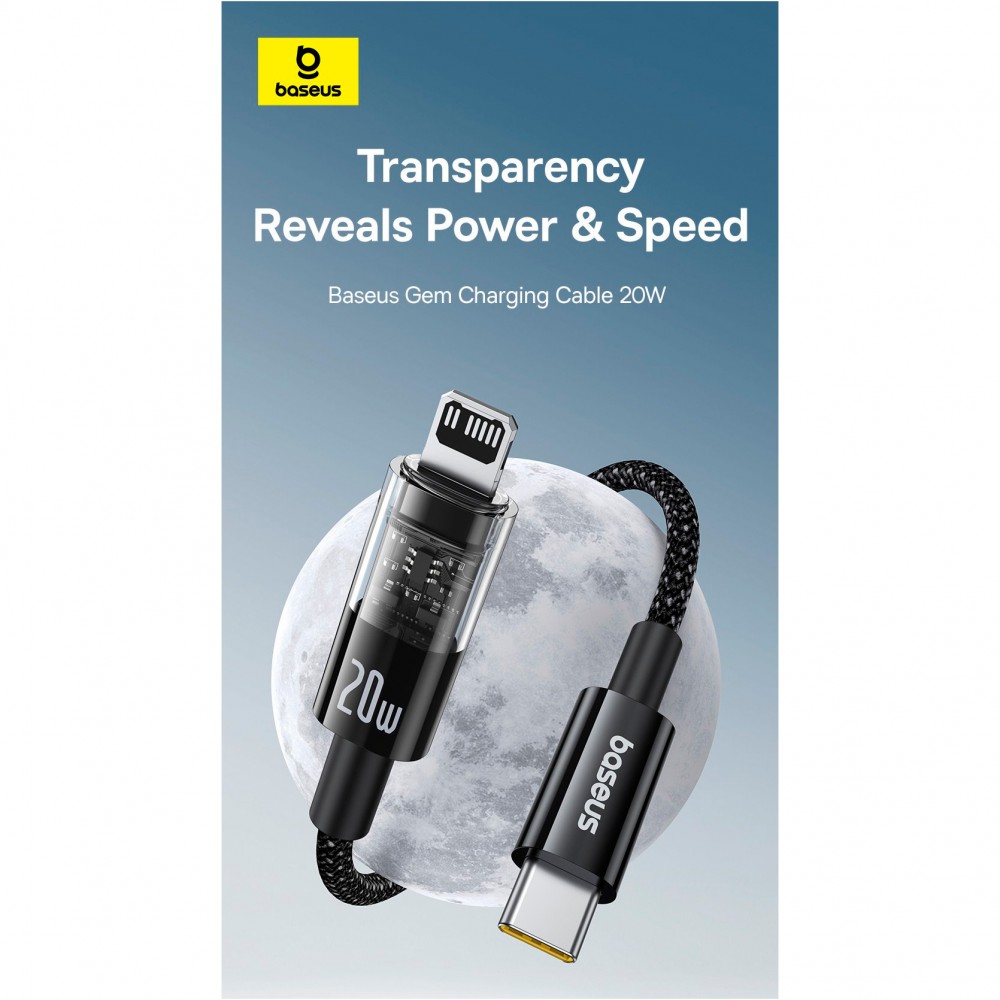 Кабель Baseus Gem Fast-Charging Data Cable Type-C to Lightning 20W 1m Galaxy Blue (P10373001311-00) — фото 2