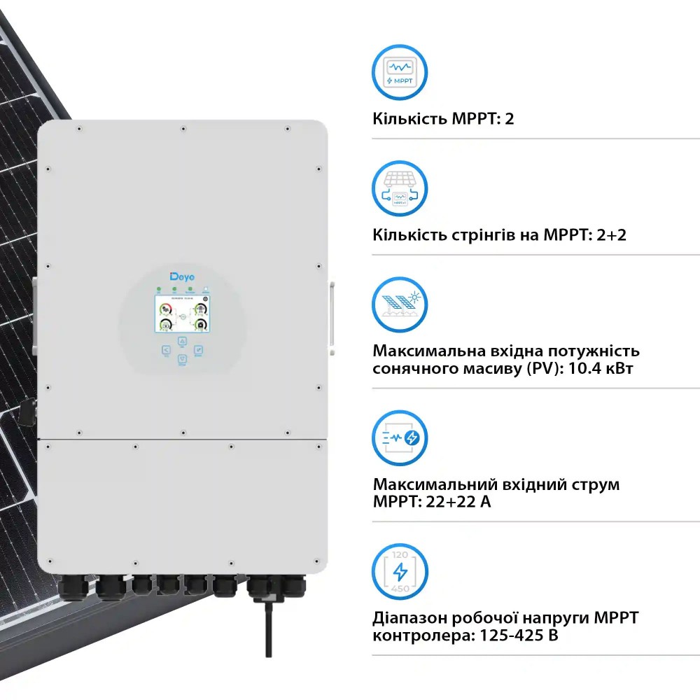 Система зберігання енергії Deye SUN-8K-SG01LP1-EU-3DE15.36K-LFP — фото 3