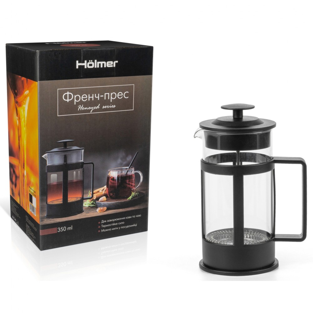 Френч-прес Holmer Honeyed FP-00350-PB 350 мл Black (FP-00350-PB Honeyed) — фото 6