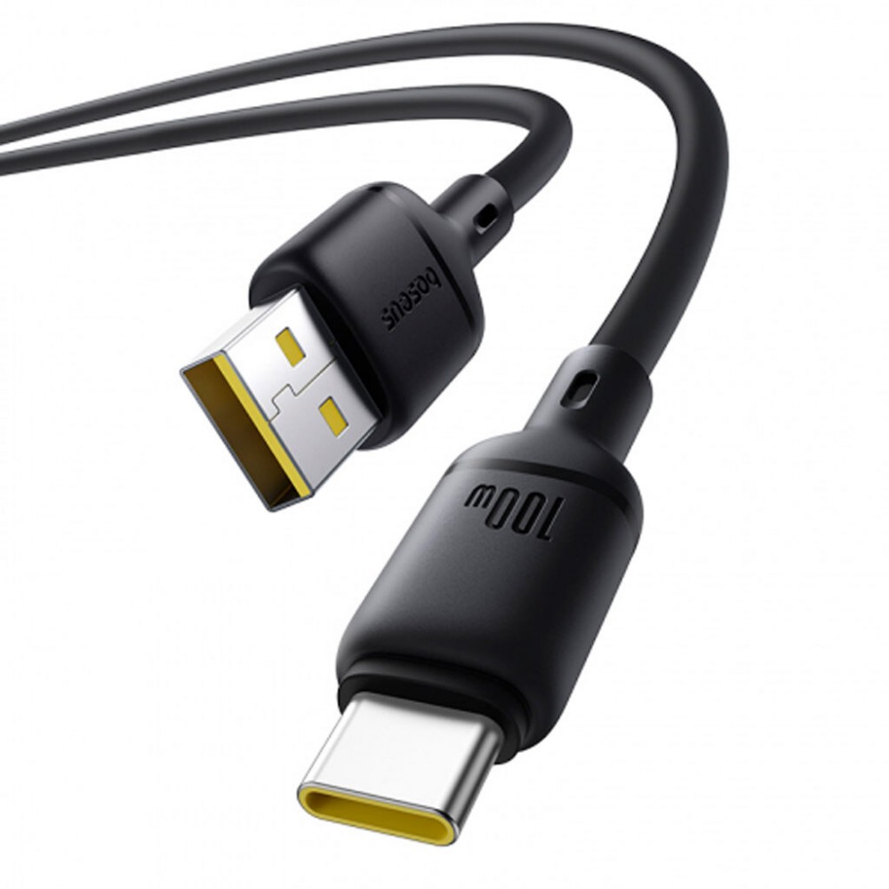 Кабель Baseus Silky Series USB to Type-C 100W 2m Black (P10377703113-01) — фото 3