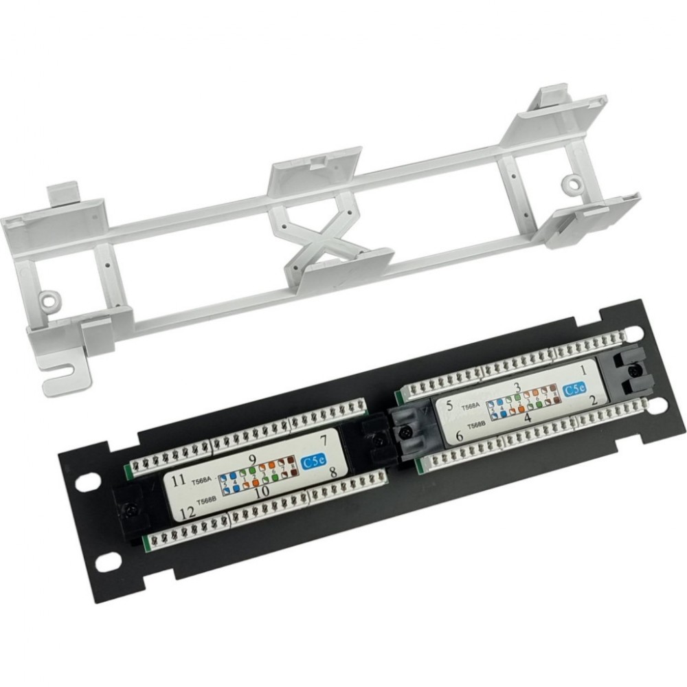 Патч-панель настінна 12 портів 5e UTP Eserver (WT-2180-Dual) — фото 2