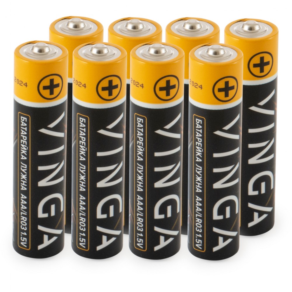 Батарейка AAA LR03 Alkaline 8pcs Blister Vinga (VJABAAA8) — фото 2