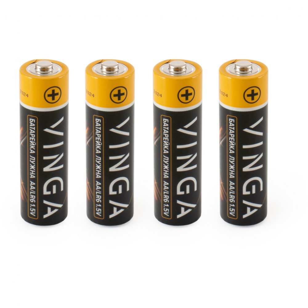 Батарейка AA LR6 Alkaline 4pcs Blister Vinga (VJABAA4) — фото 2