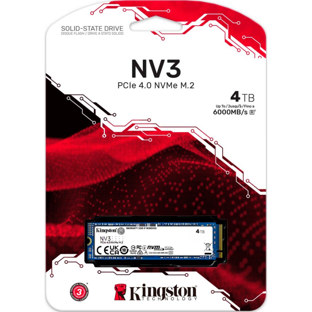 Накопичувач SSD M.2 2280 4TB Kingston (SNV3S/4000G) — фото 4