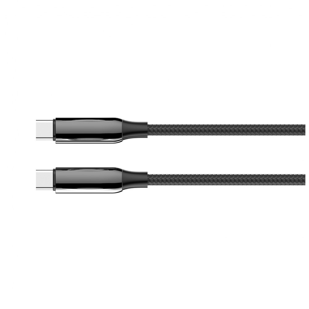 Дата кабель USB-C to USB-C 2.0m (PVC+Aluminum Alloy) (PD Fast Charging 240W) 5А black ColorWay (CW-CBPDCC070-BK) — фото 3