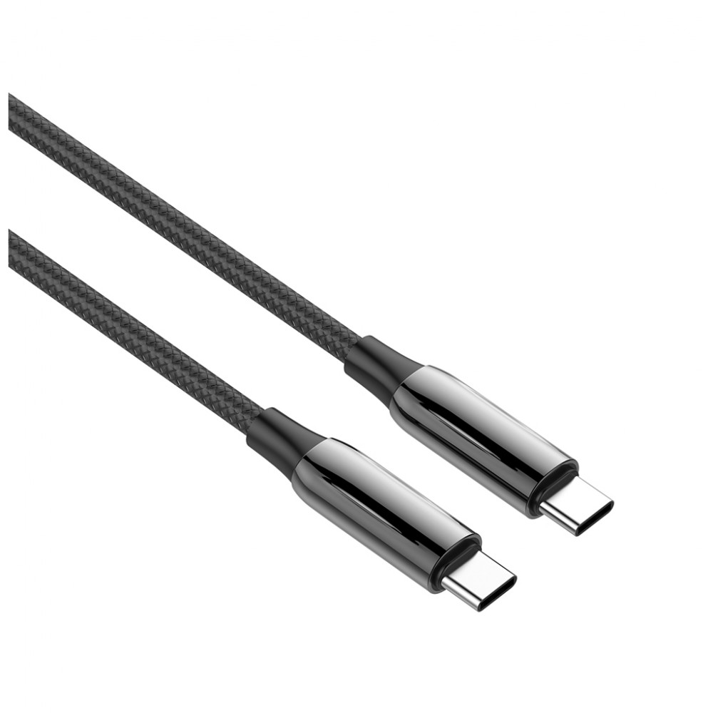 Дата кабель USB-C to USB-C 2.0m (PVC+Aluminum Alloy) (PD Fast Charging 240W) 5А black ColorWay (CW-CBPDCC070-BK) — фото 4