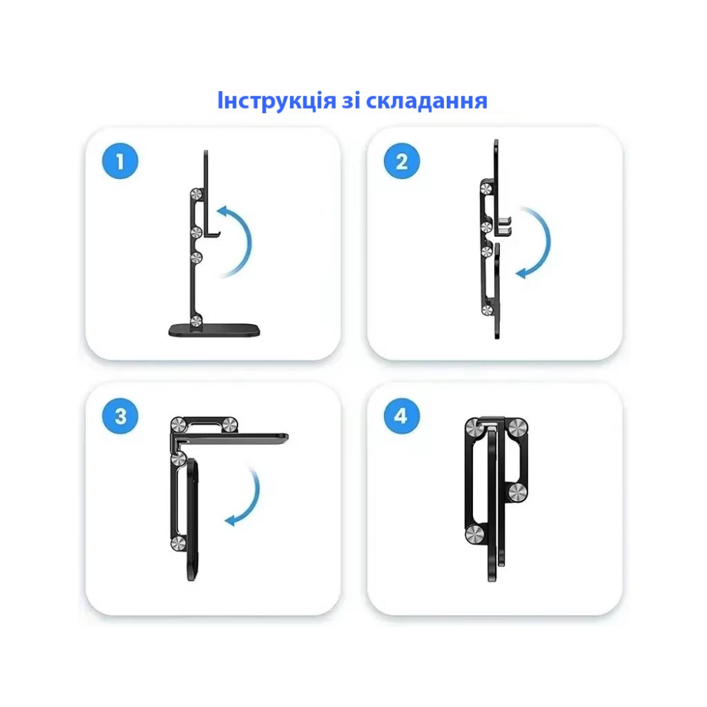 Підставка до планшета Dynamode smartphones/tablets 4-13 inches (PH-Stand-02 black) — фото 8