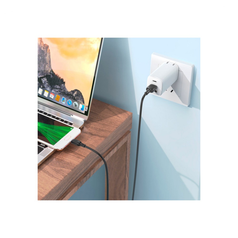 Дата кабель USB 2.0 AM to Micro 5P 2.0m Lenny silicone BX113 black BOROFONE (6941991115493) — фото 7