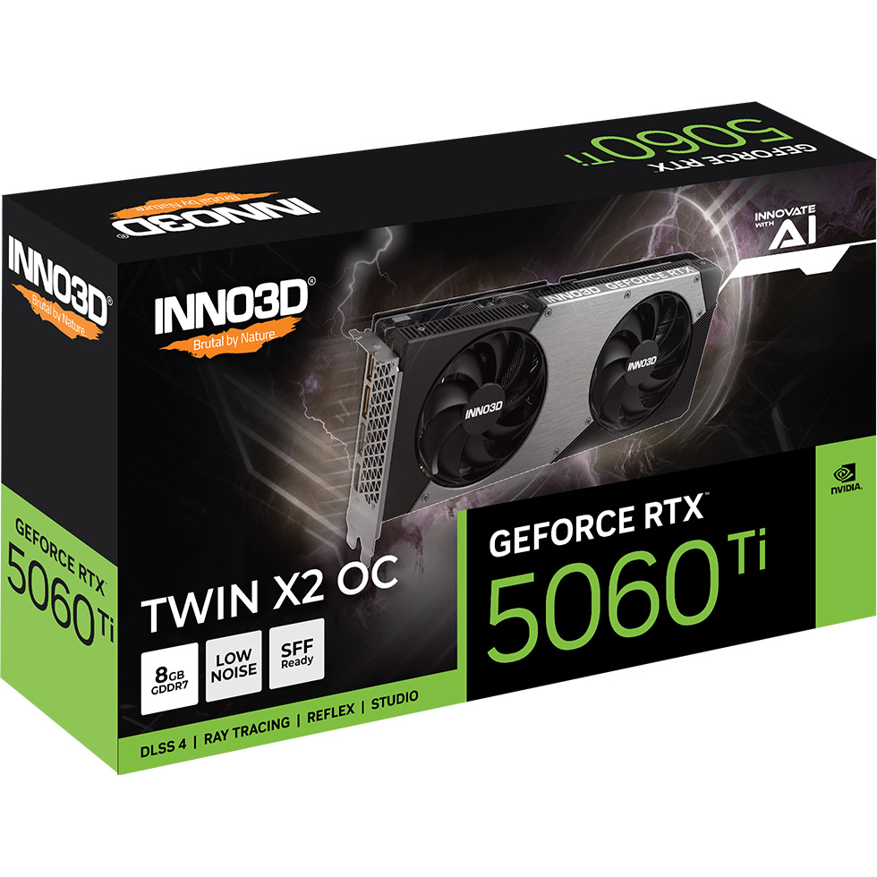 Відеокарта Inno3D GeForce RTX 5060 Ti 8192Mb TWIN X2 OC (N506T2-08D7X-193075N) — фото 3