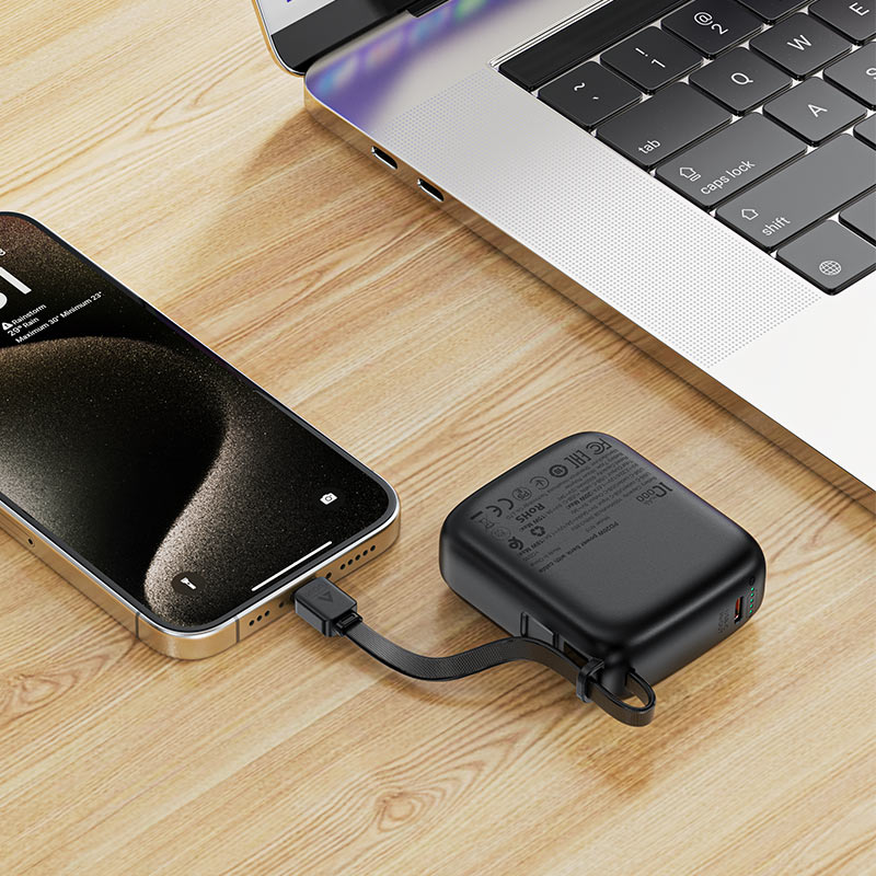 Батарея універсальна ACEFAST M15-10000 PD20W power bank with cable Black — фото 6