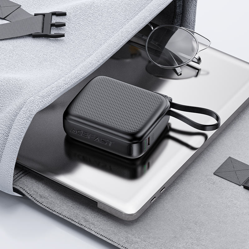 Батарея універсальна ACEFAST M15-10000 PD20W power bank with cable Black — фото 7