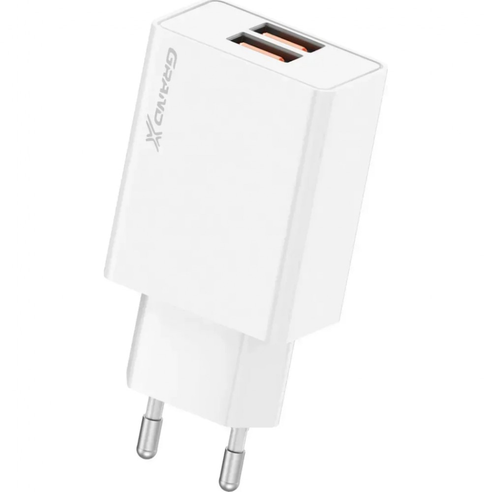 Зарядний пристрій Grand-X CH-15W 2xUSB 10.5W Black (CH-15W) — фото 2