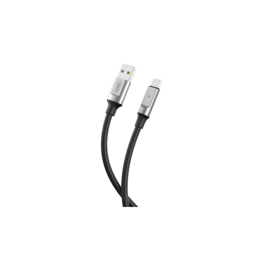Дата кабель USB 2.0 AM to Micro 5P 1.0m 6A silicone black XO (NB251_M_Black) — фото 2