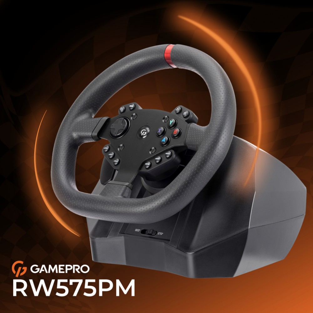 Кермо GamePro RW575PM з педалями та коробкою передач XBOXONE/PS4/PS3/PC/SWITCH (RW575PM) — фото 8
