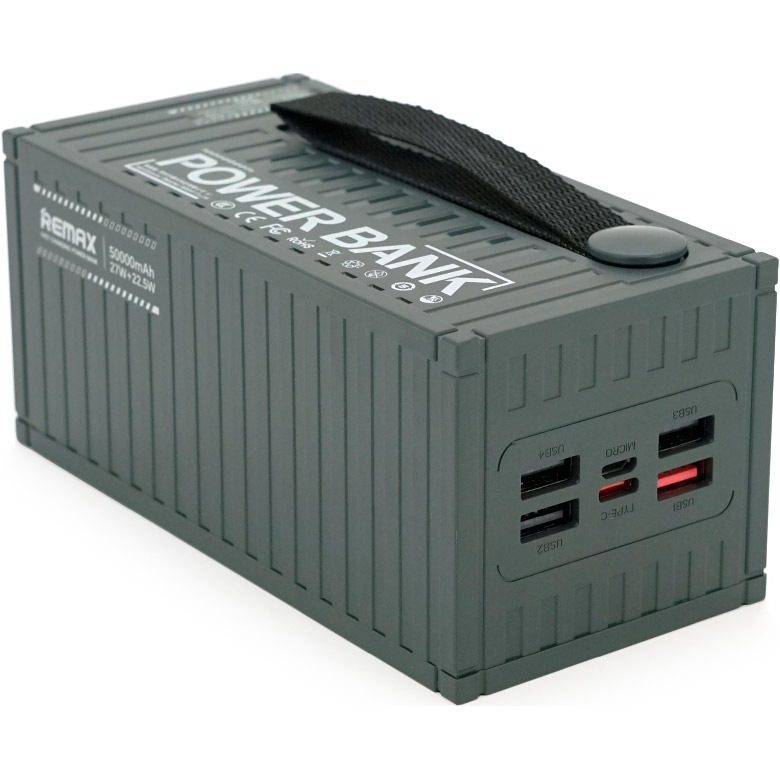 Батарея універсальна Remax RPP-161 Container PD27W QC22.5W 20000mAh Grey — фото 4