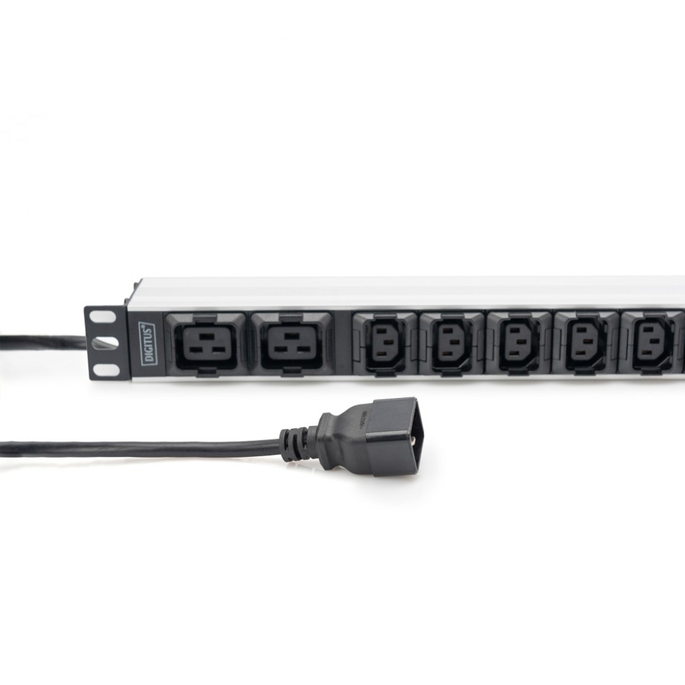 Силовий блок 19" 1U w/PDU 8xC13, 2xC19, 16A, 250V, вилка C20 Digitus (DN-95427) — фото 7