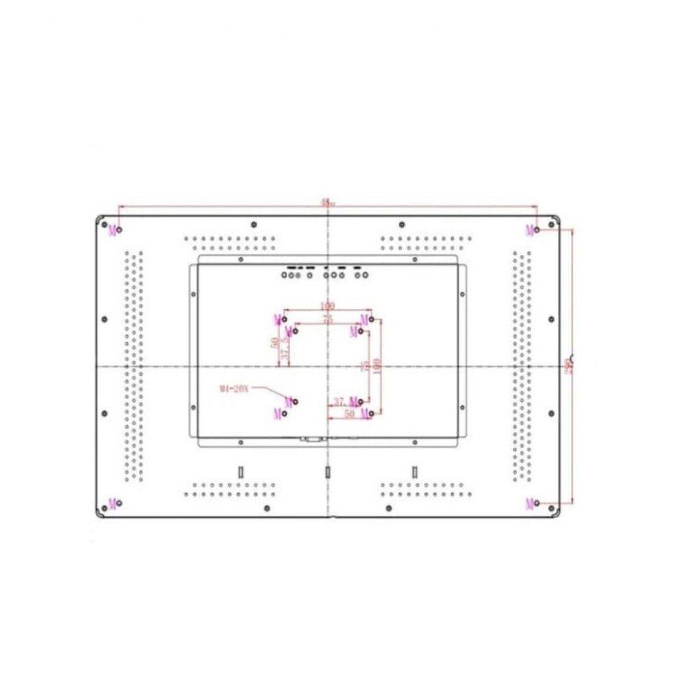 POS-монітор Detaik 21.5" (16*9) 1920*1080, multitouch, VGA, HDMI, USB, ip65, metal case (DTK-2115) — фото 3