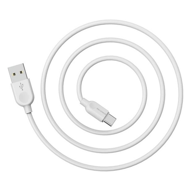 Дата кабель USB 2.0 AM to USB-C 3.0m 2.4A BX14 white BOROFONE (6957531090397) — фото 3