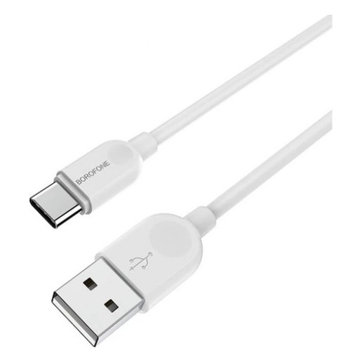 Дата кабель USB 2.0 AM to USB-C 3.0m 2.4A BX14 white BOROFONE (6957531090397) — фото 4