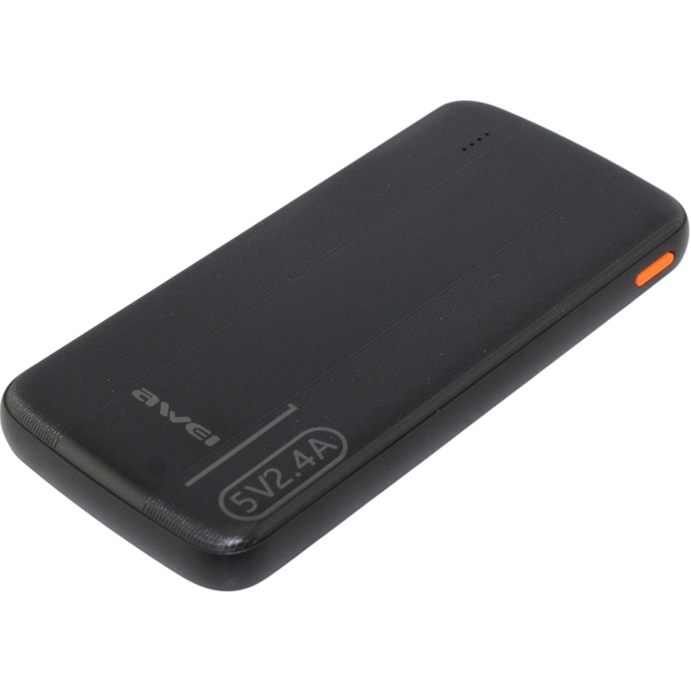 Батарея універсальна AWEI P20K 10000mAh 12W Black (6954284009744) — фото 2