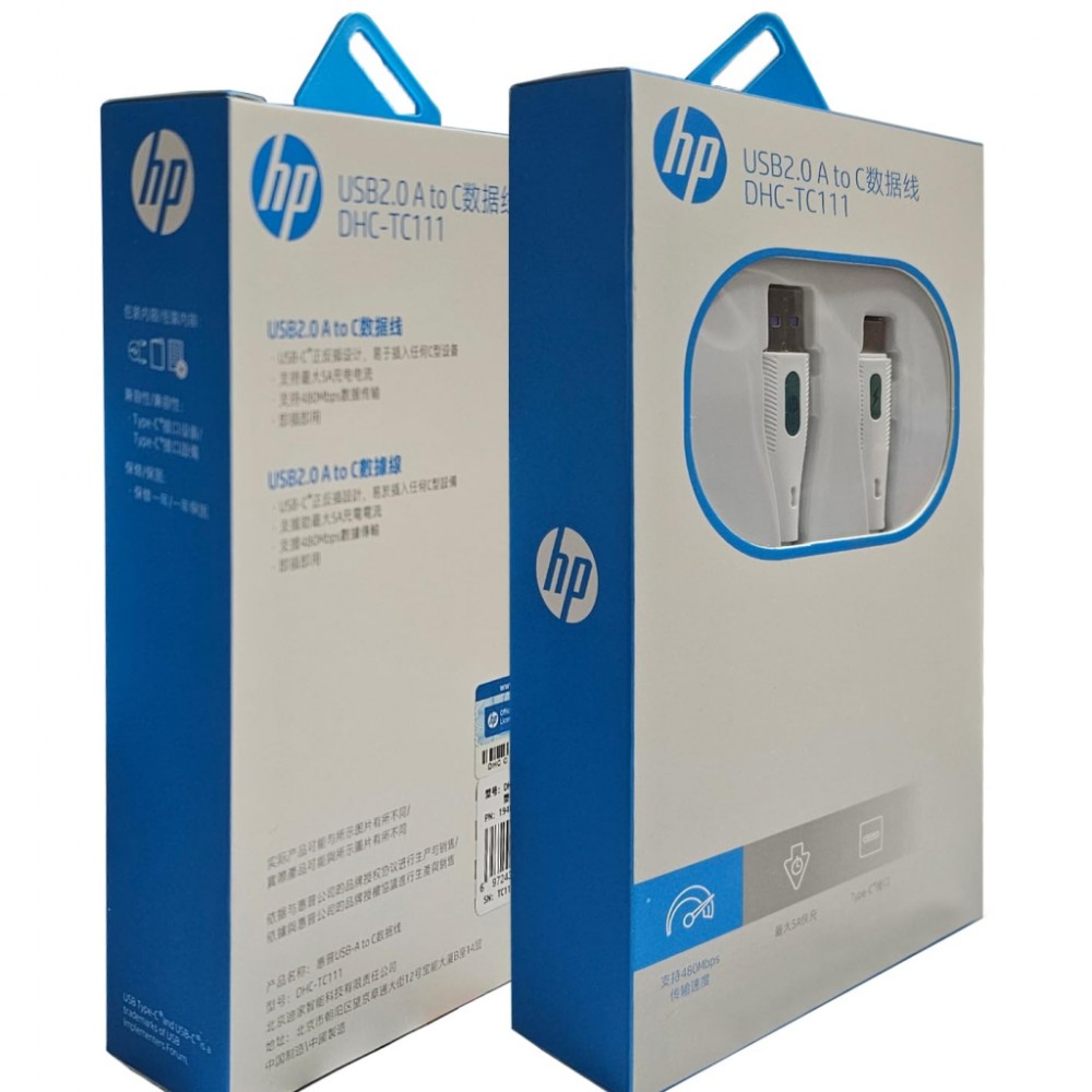 Дата кабель USB 2.0 AM to USB-C 2.0m 3A HP (HP_DHC-TC111-2M) — фото 4
