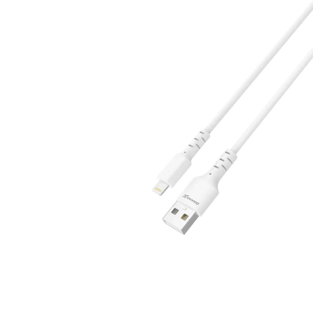 Дата кабель USB 2.0 AM to Lightning 1.0m 2.4A white Grand-X (PL-05W) — фото 3