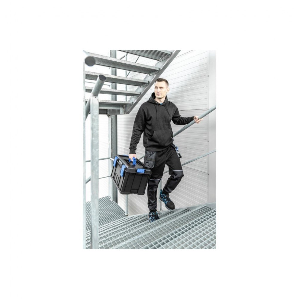 Кофта робоча Hoegert NIERS HT5K901-L з капюшоном 65% бавовна/35% поліестер чорний, L (52) (HT5K901-L) — фото 3