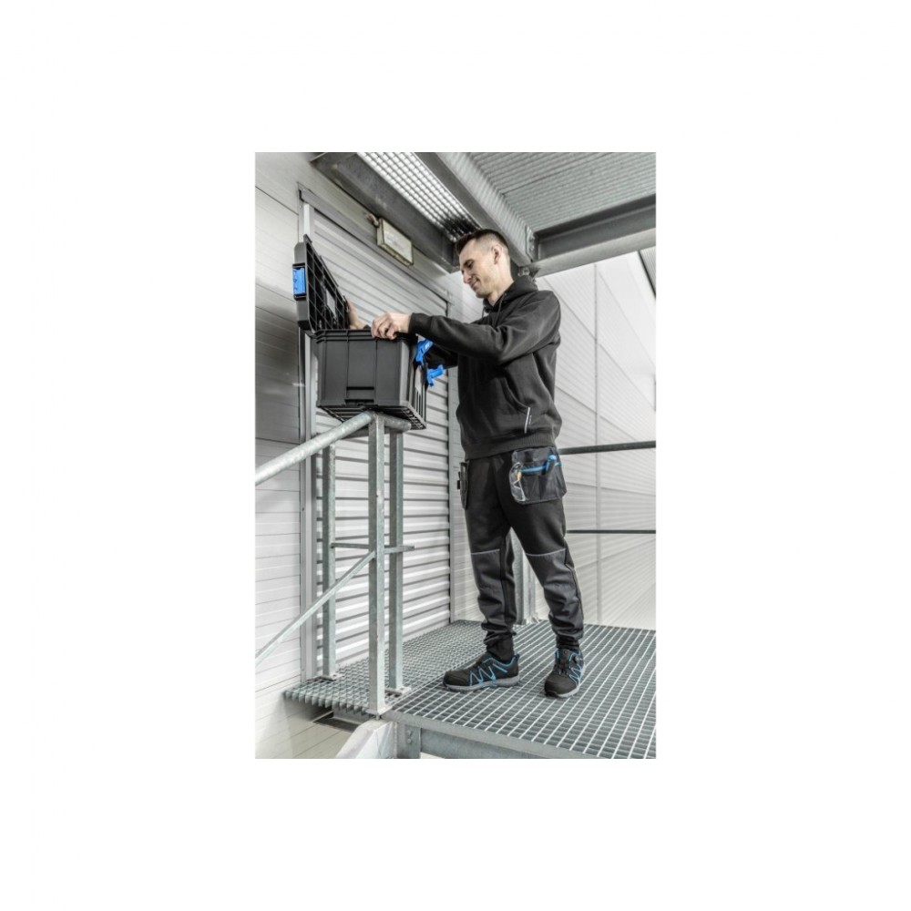 Кофта робоча Hoegert NIERS HT5K901-L з капюшоном 65% бавовна/35% поліестер чорний, L (52) (HT5K901-L) — фото 4
