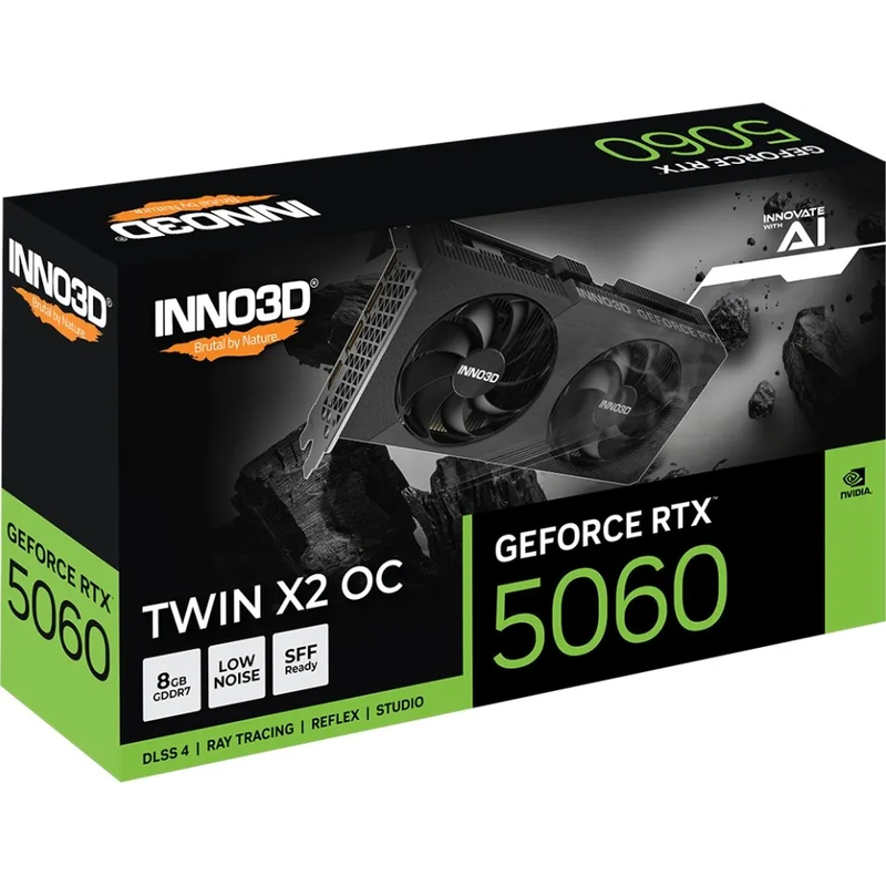 Відеокарта INNO3D GeForce RTX 5060 8192Mb TWIN X2 OC V2 (N50602-08D7X-195071N) — фото 8