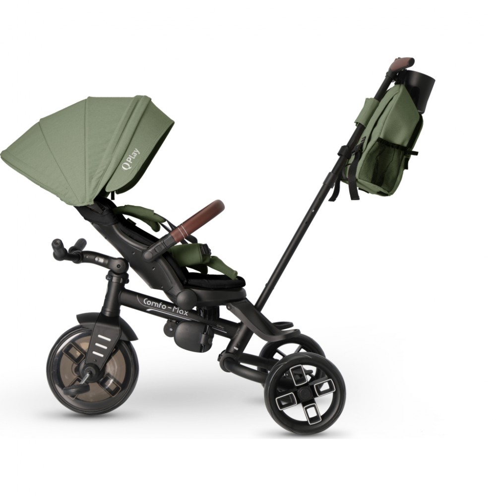 Дитячий велосипед QPlay Comfo Max складаний триколісний Green (T70 ComfoMaxGreen) — фото 5