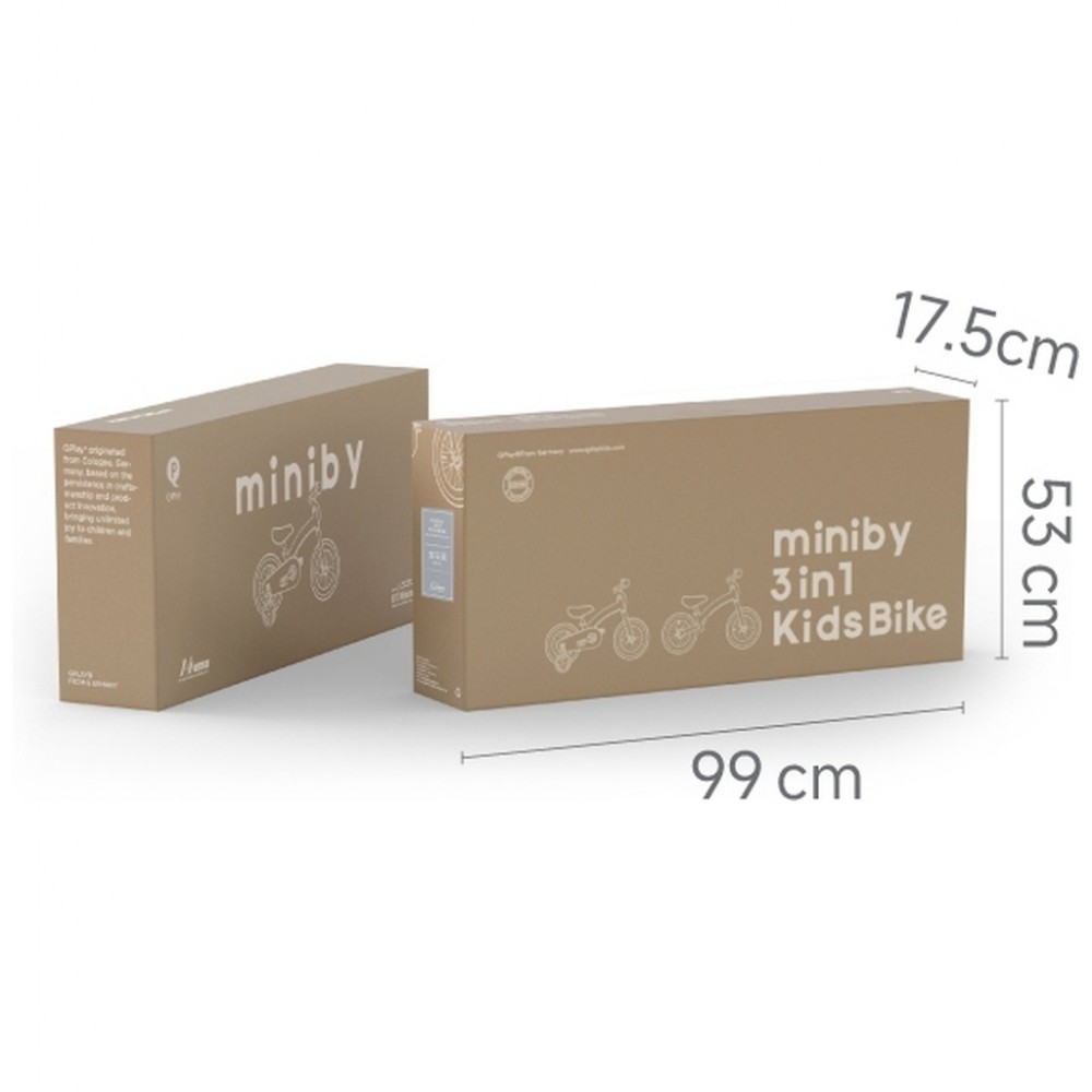 Дитячий велосипед QPlay Miniby 3 в 1 /14" Nude Pink Велосипед - біговел (CB01MiniByNewPink) — фото 7