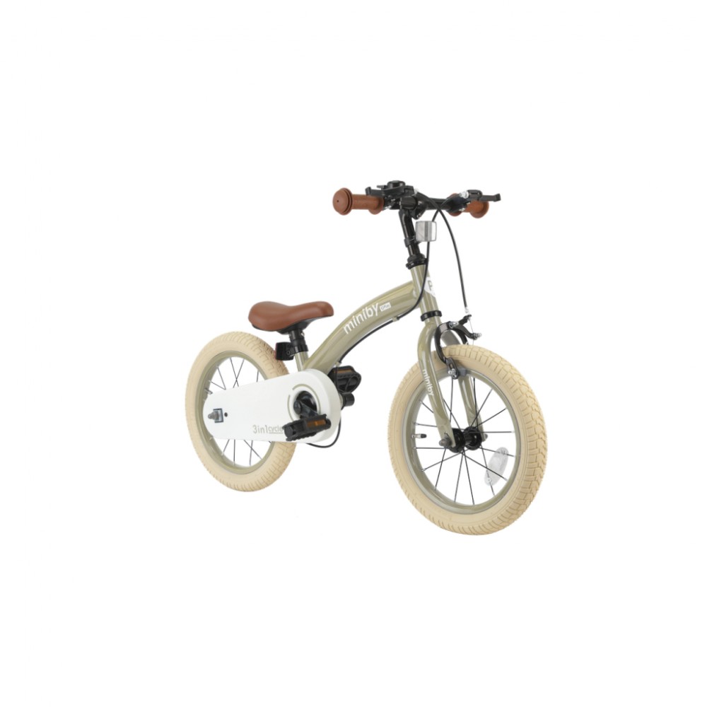 Дитячий велосипед QPlay Miniby 3 в1, біговел 14",Grey-Green (CB01MiniBy14GreyGreen) — фото 5