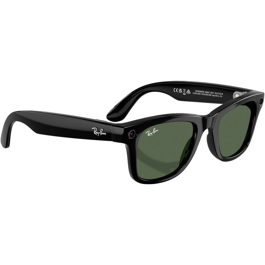 Смарт-окуляри Ray-Ban Meta Wayfarer [Gen 2] Large Shiny Black Frame / G-15 Green Lenses (RW4012 601/71 53-22) — фото 4