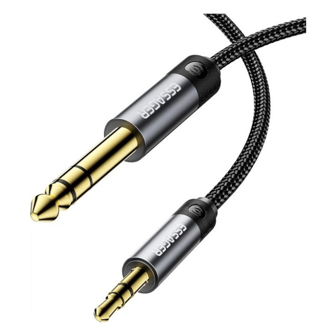 Кабель мультимедійний 3.5mm M to 6.5mm M 1.2m Essager (EYPMM-XL0G-P) — фото 2