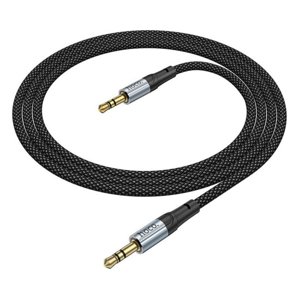 Кабель мультимедійний 3.5mm M to 3.5mm M 1.0m Black HOCO (6942007608800) — фото 5